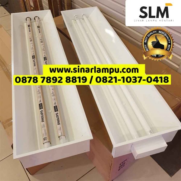 Kap Lampu TKI Konde 2x36 Watt 120x30cm Komplit Set