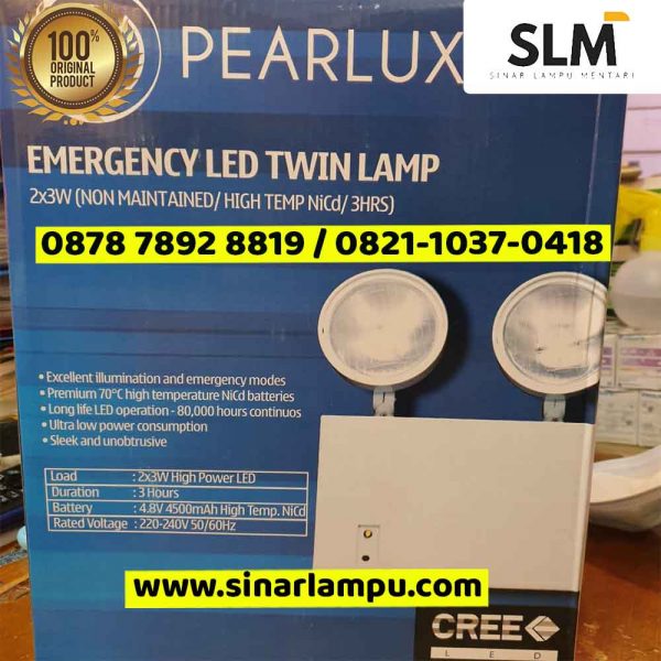 Lampu Emergency Twin Lamp X Watt Led Pearlux