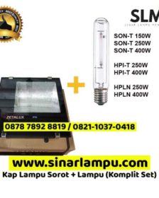 Kap Lampu Sorot Zetalux + Lampu HPI-T / SON-T / HPLN