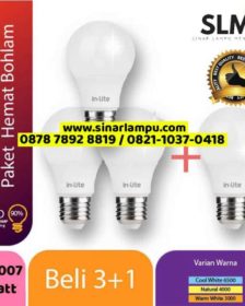 LED Bulb 7W Inlite Beli 3 Gratis 1