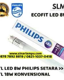 Lampu T8 LED Tube Ecofit 8W Philips 600mm