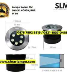Lampu Kolam Underwater 6 Watt IP 68