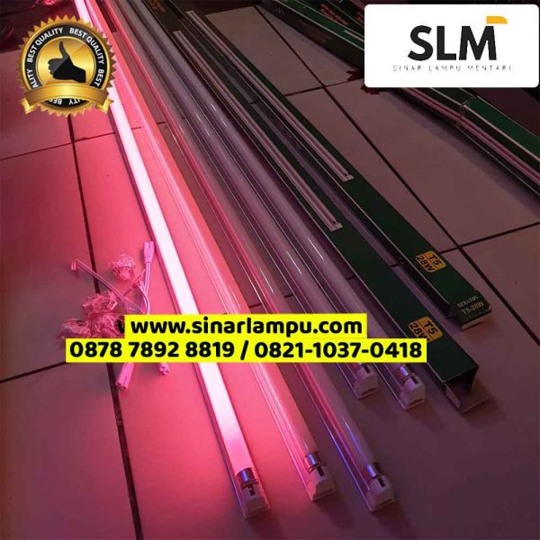 Lampu Tl Neon Merah Watt Komplit Set Sinar Lampu Mentari