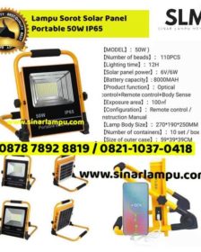 Lampu Sorot Solar Panel Portable 50W IP65
