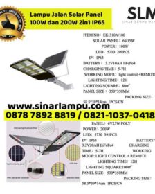 Lampu Jalan Solar Panel 100W dan 200W 2in1 IP65
