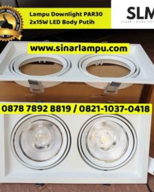 Downlight PAR30 2 x 15W LED 2 Hole Body Putih