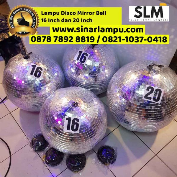 Lampu Disco Mirror Ball 16 Inch dan 20 Inch