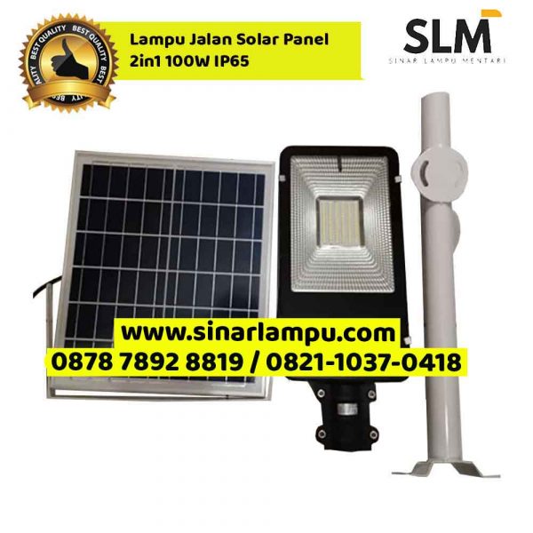 Lampu Jalan Solar Panel 2in1 100W IP65