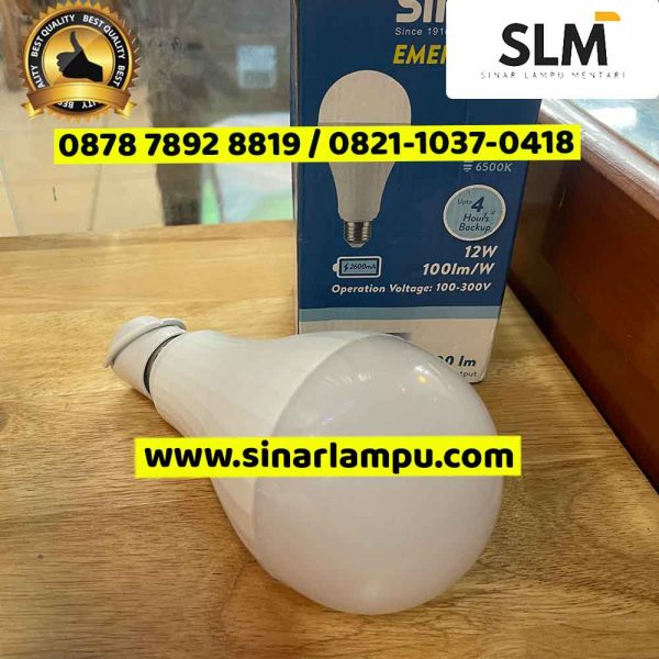 Lampu LED Bulb Emergency 12 Watt - Sinar Lampu Mentari