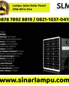 Lampu Jalan Solar Panel 20W All in One