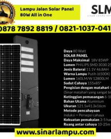 Lampu Jalan Solar Panel 80W All in One