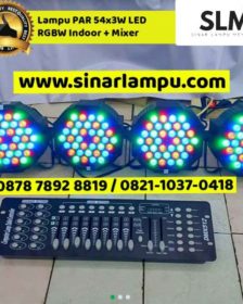 Lampu PAR 54x3W LED RGB W Indoor + Mixer