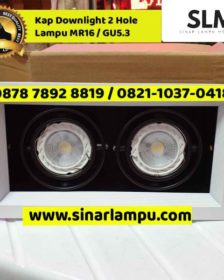 Kap Downlight 2 Hole Lampu MR16 / GU5.3