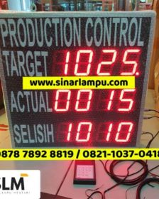 Lampu Display Produksi (Target Actual Selisih) Production Control