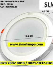 Lampu Downlight LED Panel 18 Watt List Kaca