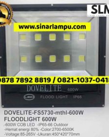 Lampu Sorot Dovelite 600 Watt 12 Mata COB LED