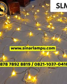 Lampu Tirai Dekorasi atau Curtain Light Warna Kuning