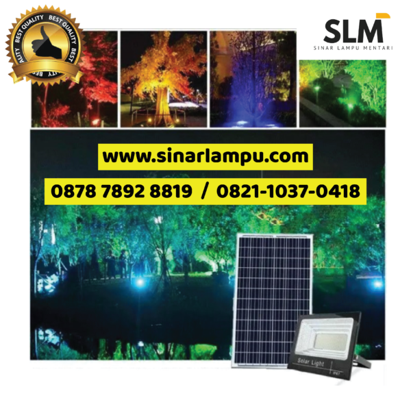 Lampu Sorot Taman 50 Watt RGB Panel Surya