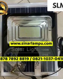 Lampu Sorot Solar Panel 100 Watt IP66 Outdoor Komplit Set