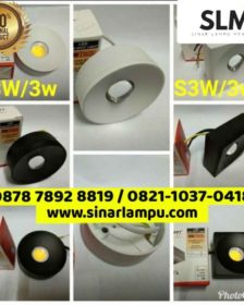 Lampu Downlight Outbow 3 watt Bulat dan Kotak Brilliant