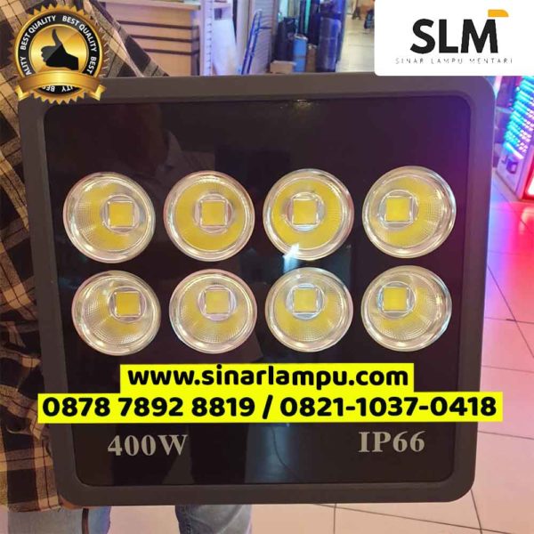 Lampu Sorot 400 Watt LED COB Mata Bola Mangkok Putih