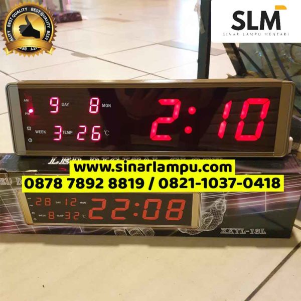 Lampu Display LED Digital Clock Jam Menit Tanggal Suhu