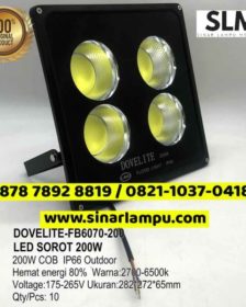 Lampu Sorot LED Floodlight 200 Watt Dovelite IP66