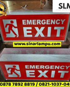 Lampu Emergency EXIT Box Orang Lari Warna Merah 10 Watt