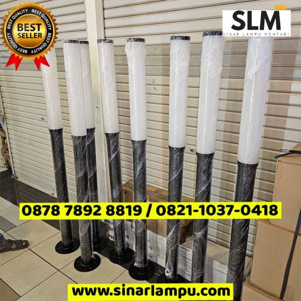 Lampu Taman Pilar Pole Black Doff Acrylic Tinggi 160cm LED 4000K