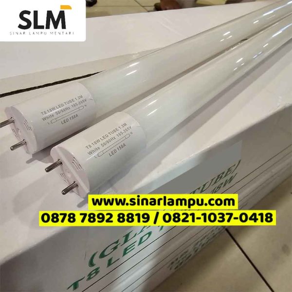 Lampu TL T8 LED 18 Watt Glass Tube Panjang 120cm