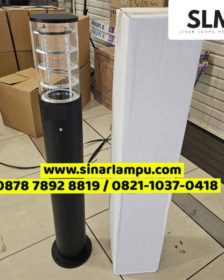 Lampu Taman Pilar 80cm Fitting E27 Kaca Transparan