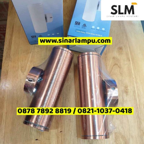 Kap Lampu Dinding Stainless Rose Gold Fitting MR16