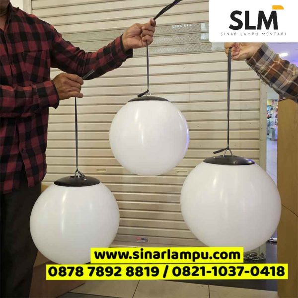 Lampu Bulat Akrilik Polytelin untuk Gantung Diameter 30cm