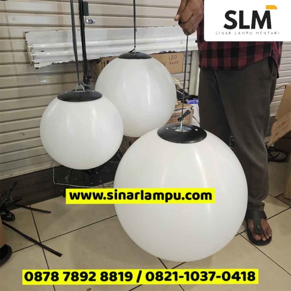 Lampu Bulat untuk Gantung Akrilik Polytelin Dia. 30cm 40cm 50cm