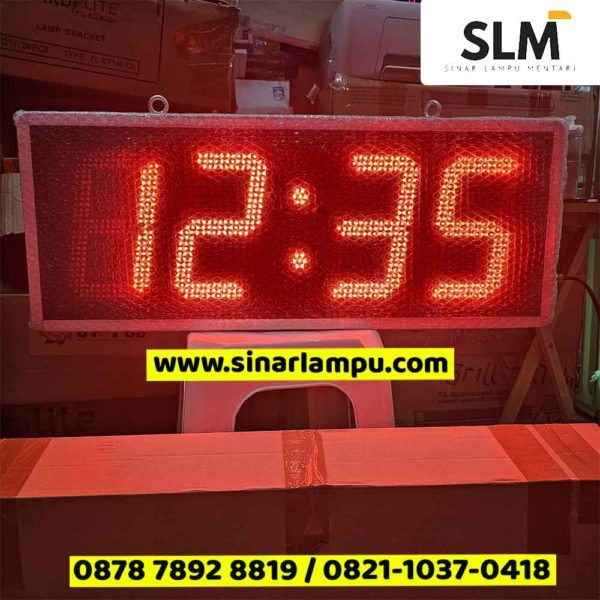 Lampu Jam Display Digital (Jam : Menit) 4 Digit 8 Inch