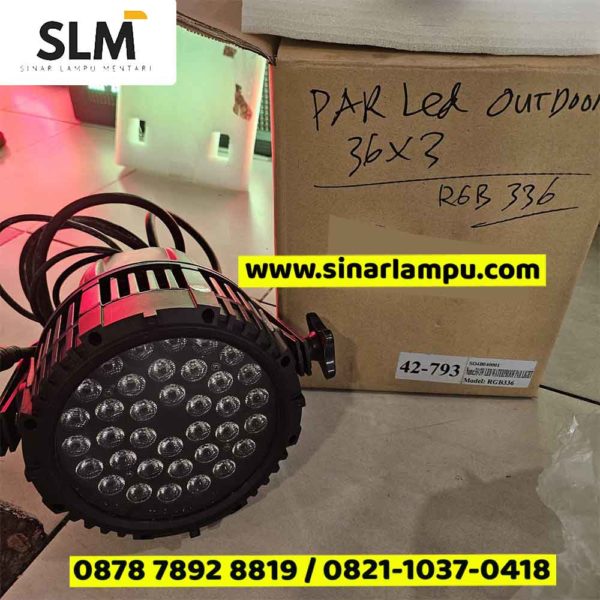 Lampu Sorot Panggung PAR LED Outdoor 36x3 Watt RGB