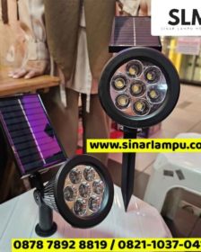 Lampu Sorot Taman Tancap Solar Panel 7 Watt Cahaya kuning