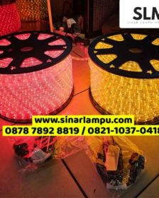 Lampu Selang Dekorasi 2 Jalur Outdoor Warna Kuning dan Merah