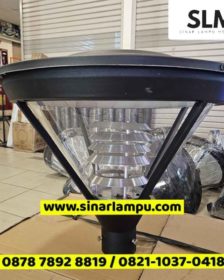 Kap Lampu Jalan Pedestrian Acrylic Clear Gelang Silver E27