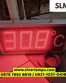 Lampu Display temperatur Suhu 3D 6inch Sensor Celup Dalam Air