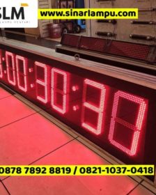 Lampu Display Jam Menit Detik Seperseratus Ukuran 195 x 40 x 8cm