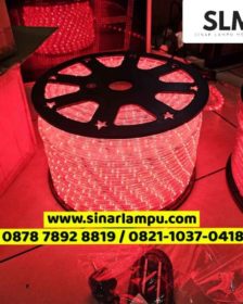 Lampu Selang Dekorasi Outdoor 2 Jalur 100 Meter Cahaya Merah