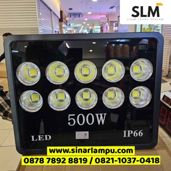 Lampu Sorot LED 500 Watt Putih Mata Bola Mangkok IP66 SNILampu Sorot LED 500 Watt Putih Mata Bola Mangkok IP66 SNI