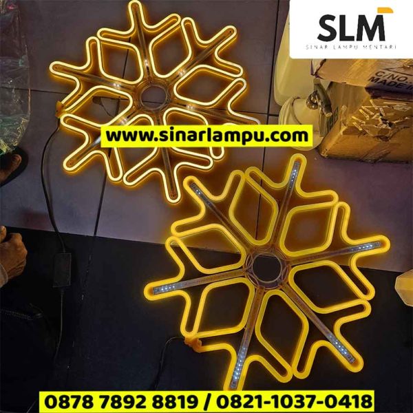 Lampu Hias Dekorasi LED Snow Cahaya Kuning + Adaptor ke Listrik