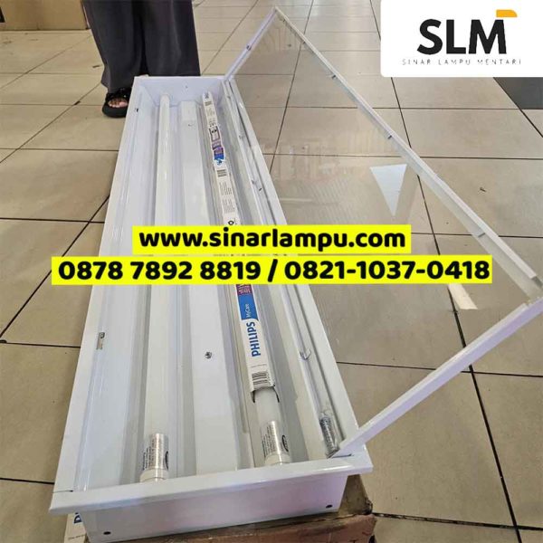 Kap Lampu Plafond TKI Akrilik Bening 2x16 Watt LED