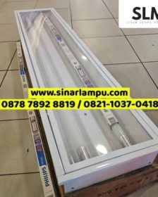 Kap Lampu TKI Akrilik bening 2x18 Watt LED Ecofit Philips