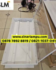 Kap Lampu TL TKI Konde Cover Akrilik Bening Transparan 4x36w