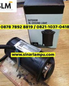 Lampu Lantai 2 Arah 3 Watt LED Cahaya Warmwhite Body Hitam