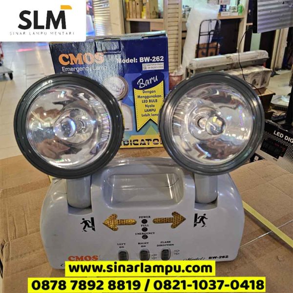 Emergency Twin Lamp CMOS BW-262 6V Body Abu-abu