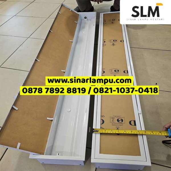 Kap Lampu TKI Cover Akrilik Susu 1x16 Watt atau 1x18 Watt LED